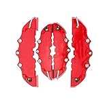 amg felgen abdeckung  4PCS Qualitäts-ABS-Plastik-LKW 3D rote nützliche Auto-Universal-Scheibenbremsen-Bremssattel-Abdeckungen Vorne hinten Auto-Universalinstallationssatz-Dekoration-Änderungs-Satz für 14~18 Zoll über