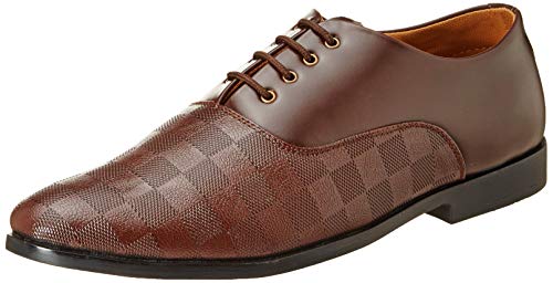 Image of Centrino Mens Formal Shoes|Elegant Lace Up Derby for Business & Casual Wear | Premium Craftsmanship for a Stylish & Sophisticated Look | Cushioned Insole for All-Day Comfort & Support (3401)