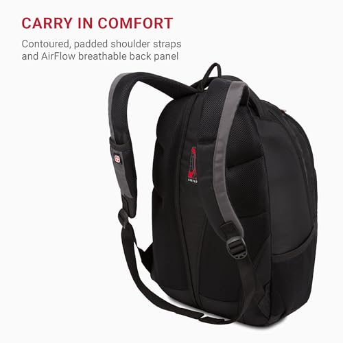 SwissGear 1186 Bungee Backpack, Black/Grey, 17-Inch - Image 5