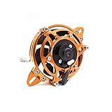 OTOM Oil Cooler Water Cooler New Electric Radiator Cooling Fan for 150cc 200cc 250cc Dirt Pit Bike Motorcycle ATV Quad Motocross (Orange Set)