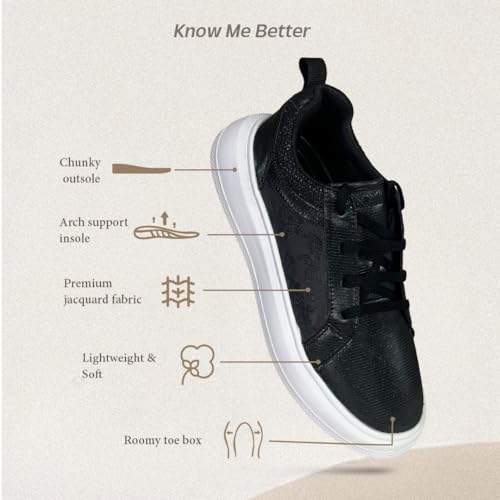 Image of KazarMax Premium AERO Kicks Women Floral Pattern Party Sneakers | Casual Fashion Trainers Sneakers
