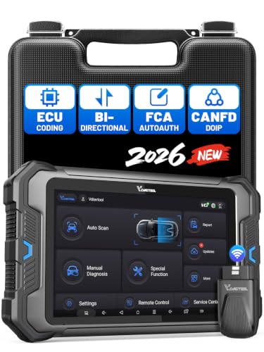 Recall 7 VDIAGTOOL Bidirectional Scan Tool VD80 BT Lite, 2026 8' Wireless Full System OBD2 Scanner Diagnostic Tool with 28+ Resets, ECU C0ding, Oil/Brake/BMS/SAS, FCA, CAN FD & DoIP, 2 Years Free Update