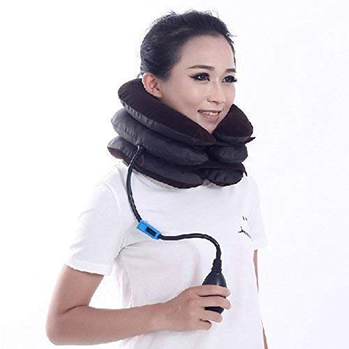 HDR MALL Portable Neck Pillow Three Layers Tractor Massager Excerciser for Cervical Spine Neck Back Shoulder Pain 1
