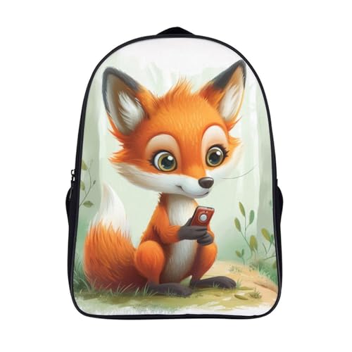 Sac à dos renard pour enfants 40x28x16cm imprimé 3D réglable
