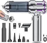 Compatible Allume-Cigare 12V + Embouts Multifonctions : Branchez directement sur prise allume cigare voiture ! Embout aspirateur fin pour fissures, brosse pour tapis, souffleur pour souffler la poussière, buse large pour miettes.