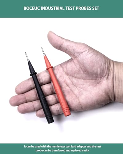 Image of Test Probe with Stainless Steel Tip, 1000V Voltage, 10A Current, 2mm Tip Diameter for Multimeter Fluke Test Leads