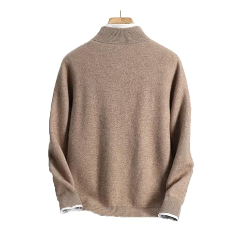 Men Zipper Cardigan Mock Neck Long Sleeve Knitwear Sweater Casual Stand Collar Cardigan2