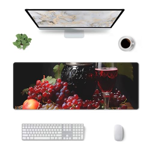 Tapis de clavier raisin et vin fini les tapis qui glissent avec ce 80x30 - 3