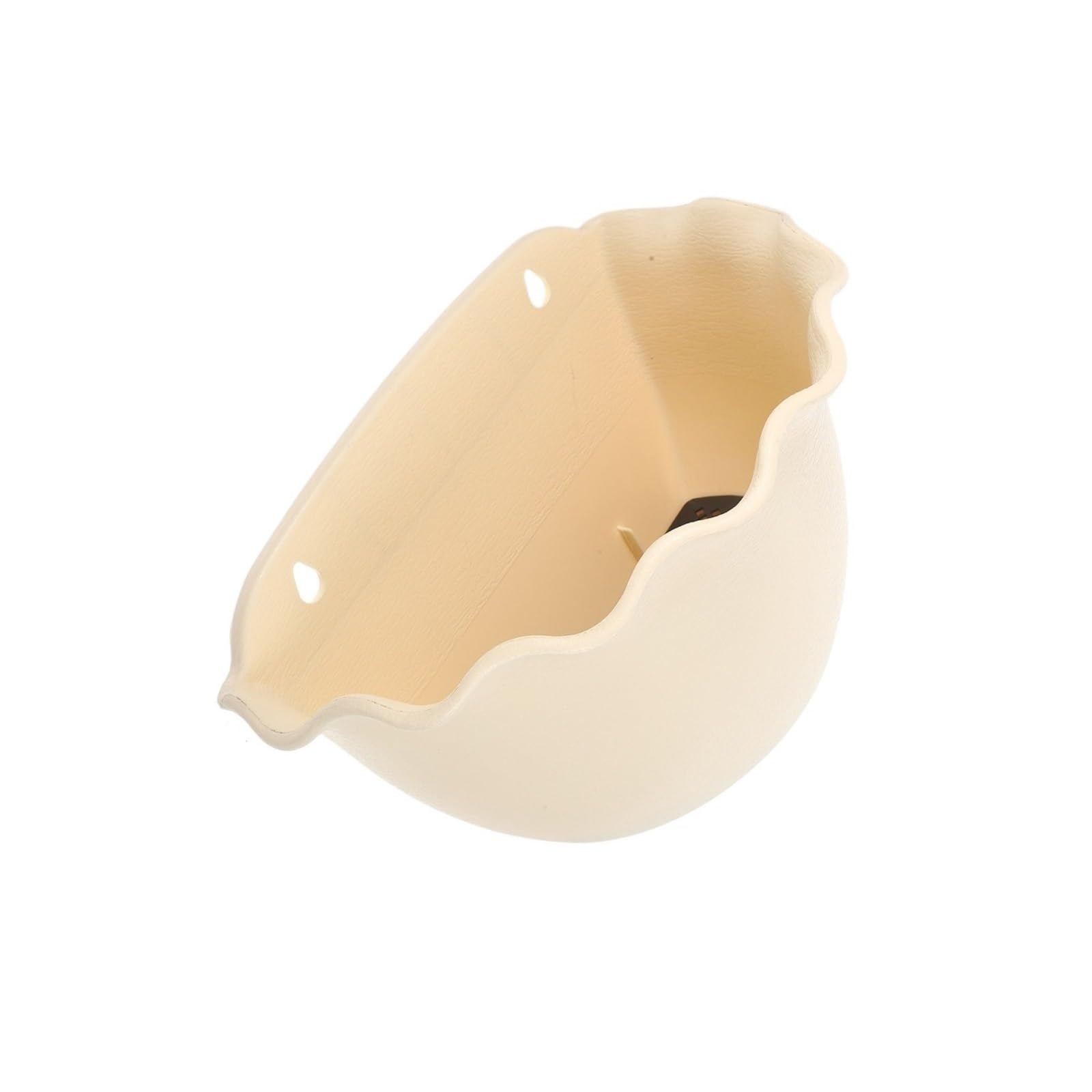Qjzkwxalmp Beige 2Pcs Wave Style Wall Hanging Planter
