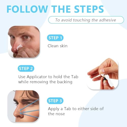 Image of TEKCOOl Magnetic Nasal Strip for Breathing | Anti Snoring Nose Clip | Skin Safe Sleep Nasal Strip | Nasal Dilators for Breathing | Instant Releif from Snoring | Snore Stopper | Anti Snoring Nose Clip