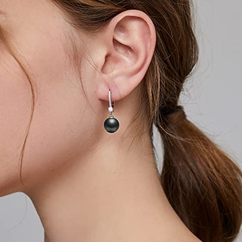Boucle d'oreille perle blanche argent 925 femme jiamiaoi 18k - 3