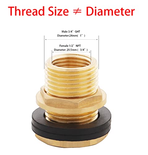 Carvedexquisitely 1234GHT Brass Tank Bulkhead Fitting thumb #2