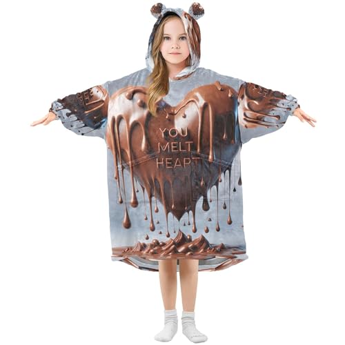 Funny Raccoon Kids Wearable Blankets Teens Girls Comfy Sweater 3D Animal Toddler Boys Oversized Hooded Sweatshirts