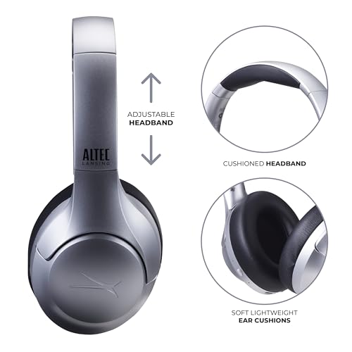 Image of Altec Lansing ComfortQ 2.0 Over Ear Bluetooth Headphones, Wireless Noise Cancelling Headphones with 50-Hour Battery, Foldable Design, Voice Assistant, Quick Charge, Bluetooth 5.3