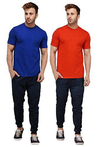 Image of London Hills Solid Cotton Blend Half Sleeve Regular Men Round Neck Tshirts | T Shirt For Man | Tshirt | Shirts Men | Tshirt For Man | T-shirt | T-shirts | Stylish | Gym Wear For Workout | MultiColored