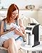Mercalon Instant Formula Maker, Fast and Customizable Formula Dispenser Machine with Accurate Temperature Control for Baby, Automatic Powder Blending for All Brands of Bottle and Formula, Black/White