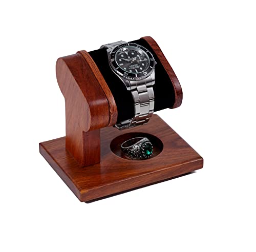 Bimoha - Watches Stand - Handmade Wood Watch Stand for Men and Women’s Collection, Watch Holder Wrist, Watch Display Tower Jewelry Organizer for Rings, Gift idea for dad, for father.