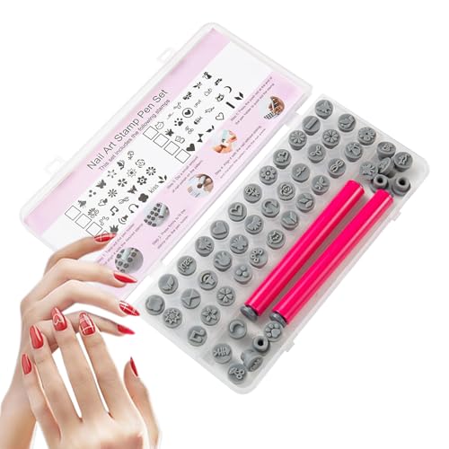 Pluma Para Estampado De Uñas - 48 Piezas Plumas Estampadoras - Aplicador Para Decoración Manicura Práctica Pintura, Hogar Salon Mujeres Niñas