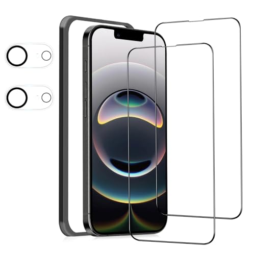 MINIKA �K���X�t�B���� iPhone 16e �p�� �K���X�t�B���� �S�ʕی� ��Phone 16e �ی�t�B���� �A�C�t�H�� 16e �t�B���� iPhone 16e �p�� �t�B���� �����ߗ� �����Ȃ� �y�K�C�h�g�t��/�J�����t�B���� �t�� / 2���Z