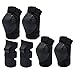 Lyneun 6 in 1 Set di Protezioni con Protezioni per Polsi al Regolabili, Ginocchiere, Polsiere per Bambini/Adulti per Pattinaggio, Skateboard, Scooter, Ciclismo, Bicicletta (L)