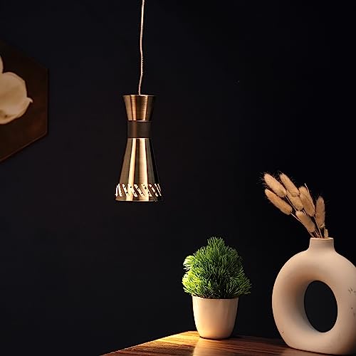 FILLISKA® Luxurious Hanging/Pendant Light (9 Watt Black & Antique Brass)