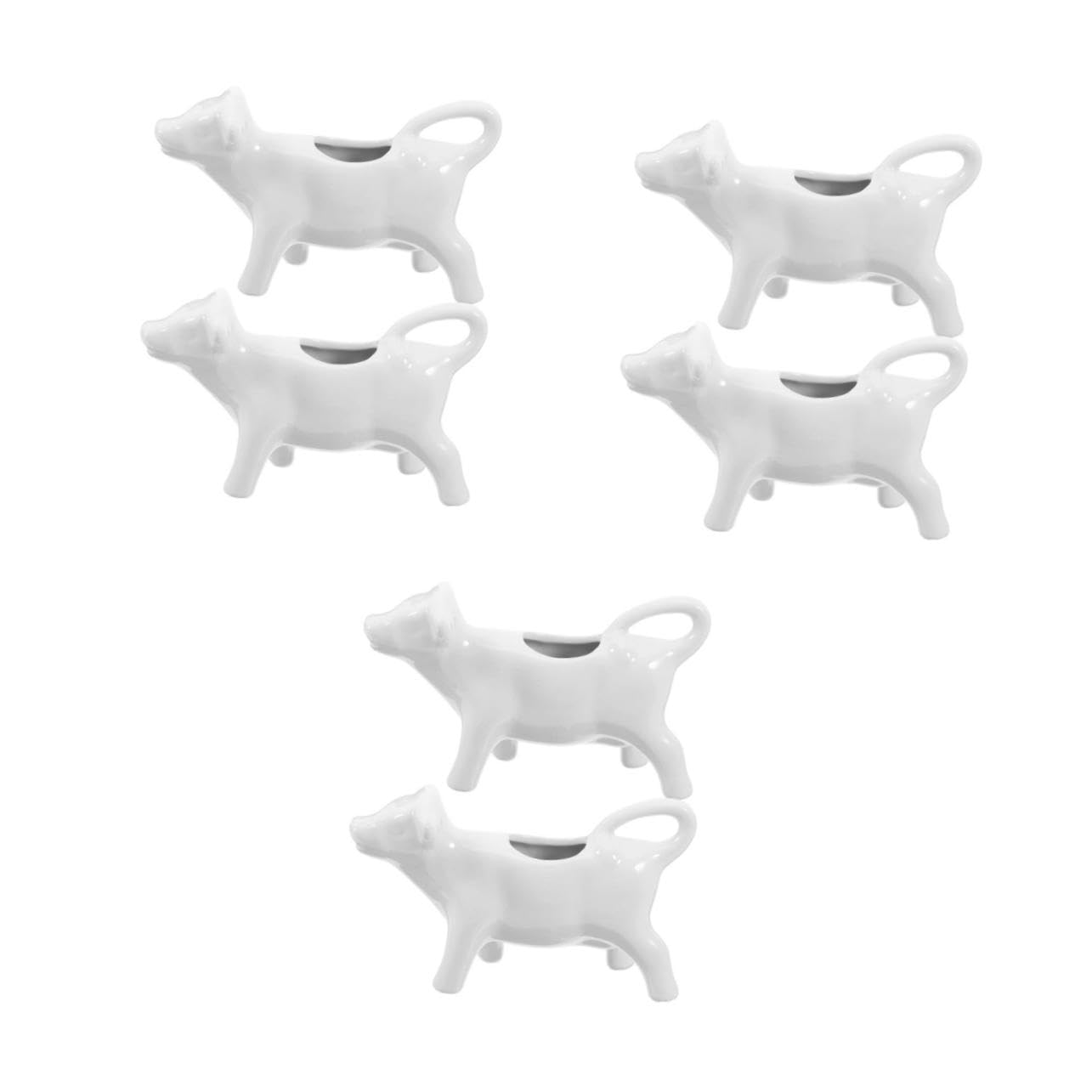 MAGICLULU 3 Ensembles Pot À Lait En Céramique Pichet À Lait Expresso Mini Crème À Café Vapeur De Lait Tasses Caffetieres Mug Cafe Verre Porte-sauce Tasse À Café Moussant Blanche 2 Pièces * 3
