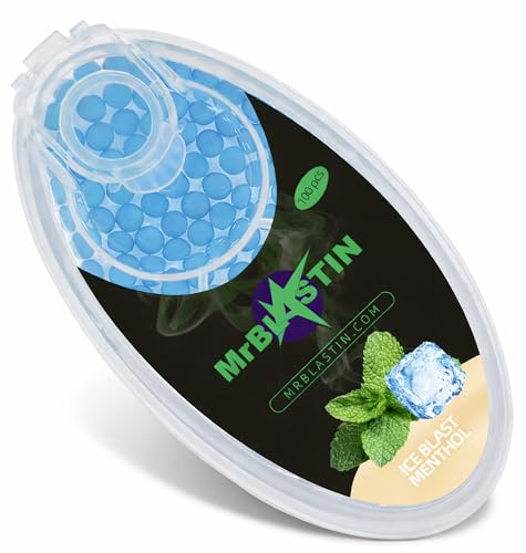 MrBlastin 100 Ice Blast Mint Crushballs Filter Insertion 16 Flavours to Choose Available Menthol Mint Crush balls Flavoured Capsules. Click on inserts beads (Ice Blast Mint)