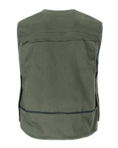Men Utility Vest Cotton Work Safari Hiking Vest Outdoor Cargo Vest Multi Pockets Fishing Vest3