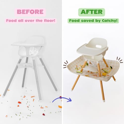 Image of CATCHY - High Chair Food Catcher - Compatible with Lalo the Chair | High Chair Food Catcher - High Chair Sold Separately - Baby & Toddler Food & Mess Catcher - Under High Chair Accessory