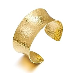 Gold-tone Cuff with Concave Edge