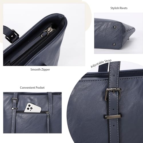 Image of KL928 Handbag for Women Tote Bag PU Leather Large Shoulder Bag Top Handle Satchel Purses 2Pcs Set