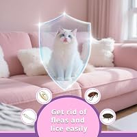 Flea Comb for Dogs and Cats - Lice Comb with Rubber Handle - Promotes Hair Growth and Removes Loose Hair, Knots, and Flakes Flea Brush for Pets(3P,PINK) — image 6