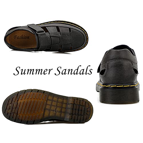 Veslexth Men Business Working Office Sandals Man Summer Breathable Synthetic Leather Walking Casual Oxfords Male Cocktail Party Fashion Dress Formal Shoes3