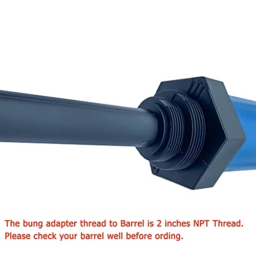 JAANHUEI P490JH Plastic Lever Action Drum Barrel Pump PP Manual Drum Barrel Pump Patented in USA Blue 53.5 inches (136 cm) PP Spout 11.8 oz. (350 cc) Per Stroke for 5, 15, 30, 55 gal - Thumbnail 7