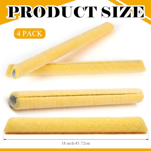 Sivak 4 Pack 18'' T-bar Refill Rodillo de Espuma para Pintar Pisos, Recambio Ligero para T-Pole, Aplicador Uniforme para Pintura a Base de Agua y Solvente en Pisos de Madera, Concreto, Piedra y Baldosa miniatura 2