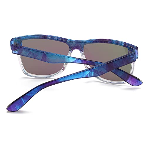 Image of DUBERY Fashion Polarized Sunglasses for Women Men 100% UV Protection Trendy Siamese Lens Shades D8030