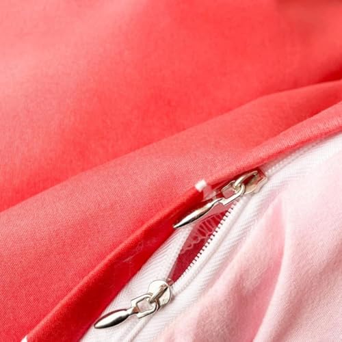 Image of Famyo King Size Bedsheet Set with 2 Pillow Covers, 250 TC Fitted Kids Bedsheet, Comforter & Comforter Cover (5pc Set) -Home Decor, 72x78 inches, Pink Strawberry Design