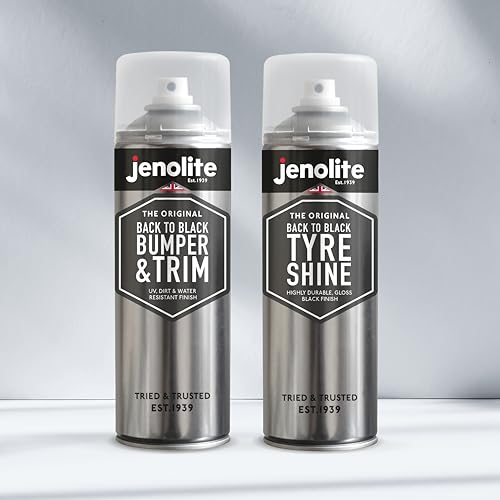 JENOLITE Zurück zu Schwarz Reifenglanzspray | Stellt Reifen Wieder her und schützt sie | Sofortiges Reifendressing | Langanhaltender Wet-Look-Glanz | 3 x 500 ml