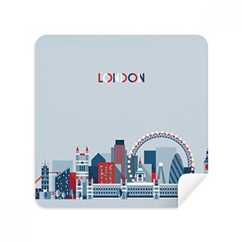 Chiffon téléphone daim bleu style Londres pour nettoyer votre smartphone au bureau