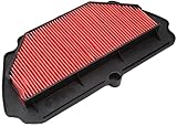 Gehäusefarbe: Rot, Schwarz XYWHPGV Motorrad-Motorfilter-Einlasselement für ZX-6R NINJA 2009-2013(6b265 0c5ce b4705 1d384 36b9f 57a93