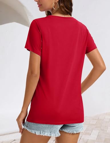 YUCOLEN Womens Summer Tops Short Sleeve Shirts for Women Blouses Dressy Casual Fashion Elegant Pleated Clothes 20254