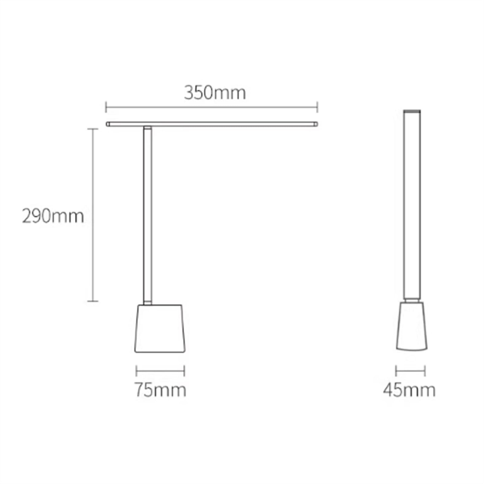 Lámpara Escritorio Lámpara de escritorio LED recargable, luz de lectura plegable con 3 modos de iluminación y atenuación continua, función de memoria, ajuste automático de brillo Flexo de Escritorio (