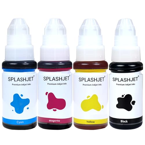 Image of Splashjet GI 790 Compatible Refill Ink for CN Pixma G2010, G2000, G1010, G1000, G3010, G3000, G4010, G4000 Printer for CN Inktank Printer Ink (70gm X C /M /Y /BK) (Pack of 4) - 501797