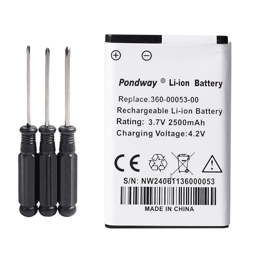 Fuworance Batería de repuesto de 2500 mAh, 3,7 V, 361-00053-00, 361-00053-04, 010-11599-00, 010-11654-03, compatible con Garmin Alpha 200/200i/300/300i/Montana 600/600T/. 600t Cam. o/650/650T/680T GPS