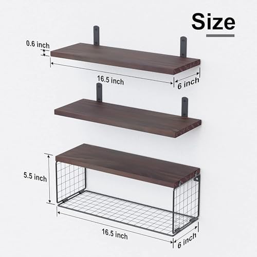 Towel-Racks-for-Bathroom-Wall-Mounted3PCS-Floating-Shelves-with-Storage-Basket-Bathroom-Organizers-Wall-Mounted-Rustic-Wood-Shelves-for-Bathroom-Bedroom-Living-Room-KitchenDark-Brown Towel Racks for Bathroom Wall Mounted3PCS Floating Shelves with Storage Basket Bathroom Organizers Wall Mounted Rustic Wood Shelves for Bathroom Bedroom Living Room KitchenDark Brown