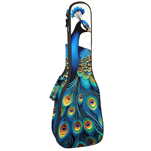 Waterproof Oxford Cloth Ukulele Bag Fairy with Bird and Flower Durable & Stylish Ukulele Case with Storage Floral Peacock - Les Beatles, Paul McCartney, John Lennon, RIngo Starr, George Harrison Waterproof Oxford Cloth Ukulele Bag Fairy with Bird and Flower Durable & Stylish Ukulele Case with Storage Floral Peacock