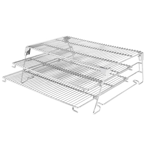 GORGERILA 21 Jerky Racks for Traeger Pit Boss GMG Camp Chef and More Smoke Pellet Grill 3-Tiered Adjustable Grill Warming Rack Cooling Jerky Trays with Legs Easoning Smoking BBQ Accessories
