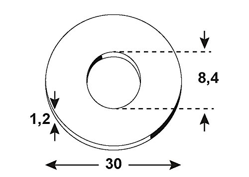 CONNEX KL4188430 Large Diameter washers galv. 8,4x30, Silver, 8,4 x 30 mm - Image 2
