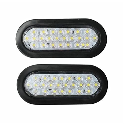 Feu arrière de recul ovale 6 pouces 12V blanc pour remorque et camion