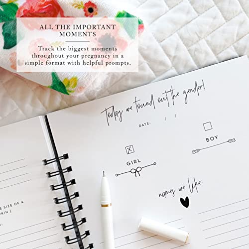 Pregnancy Journal, Black And White: A Simple Nine-Month Keepsake Journal To Document Important Pregnancy Milestones + Add Photos #TOP5